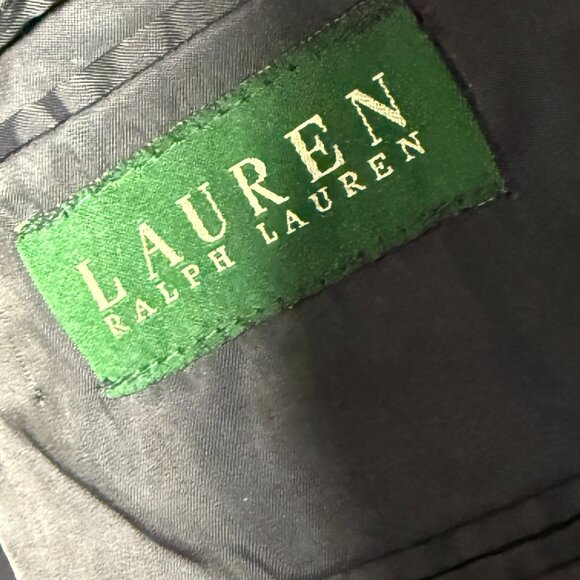 Lauren Ralph Lauren Black Pin Stripe 100% Wool Blazer Sports Coat Size 46R - Picture 2 of 9